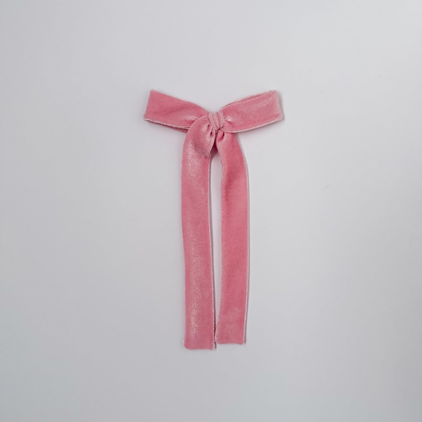 Light Pink Velvet Long Tail Bow