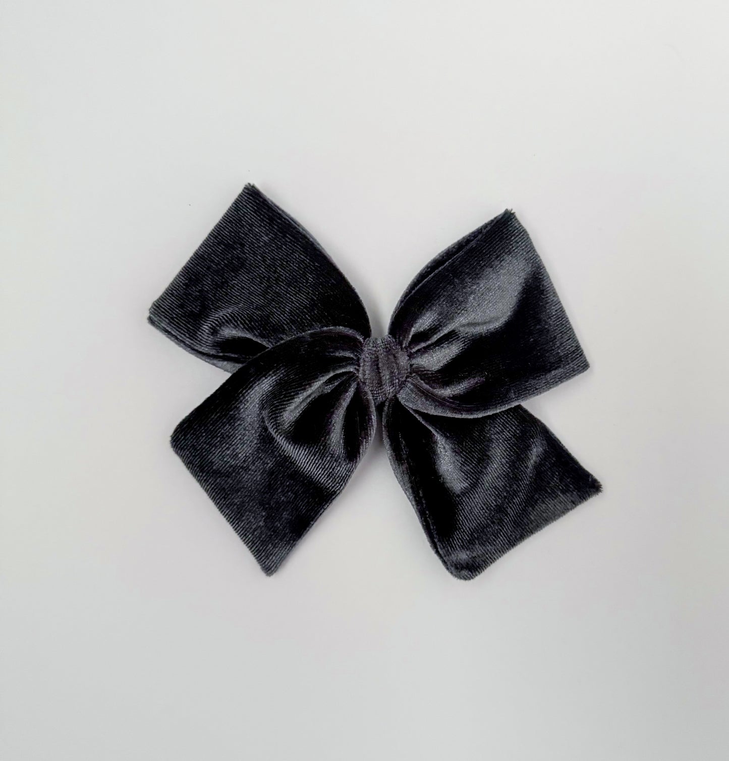 Charcoal Velvet Hand-tied Bow