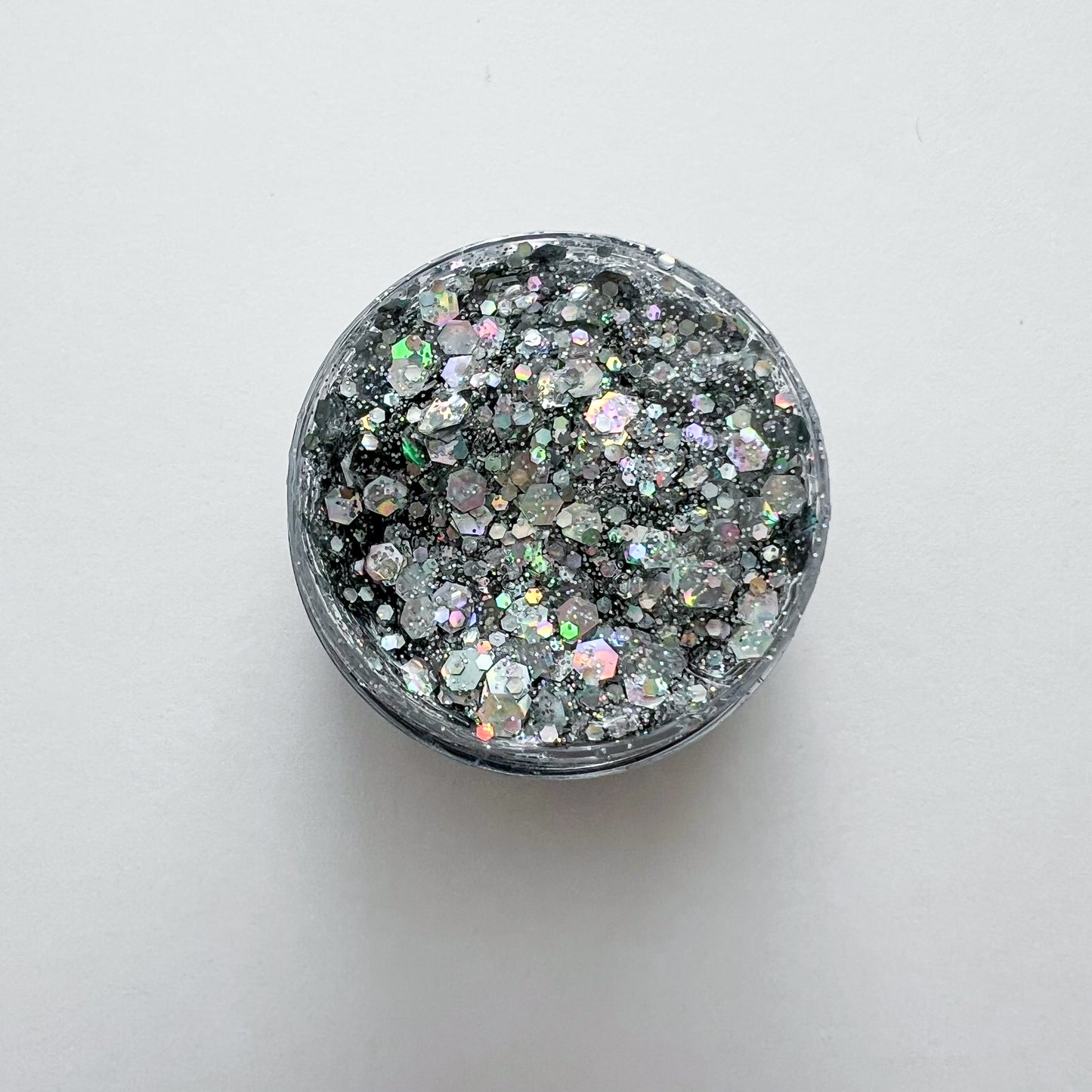 Holographic Silver Glitter Gel