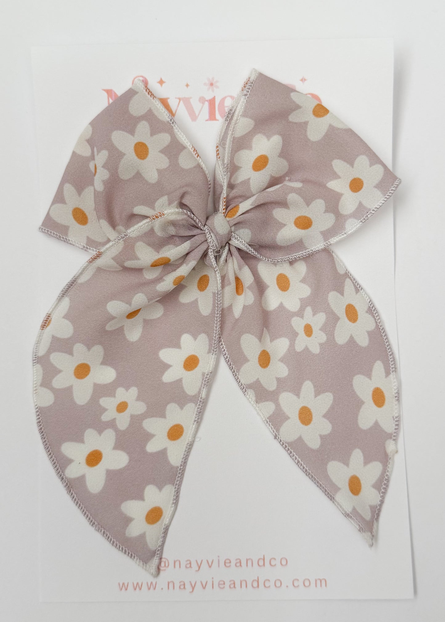 RTS Oversized Daisies on Lavender Fable Bow