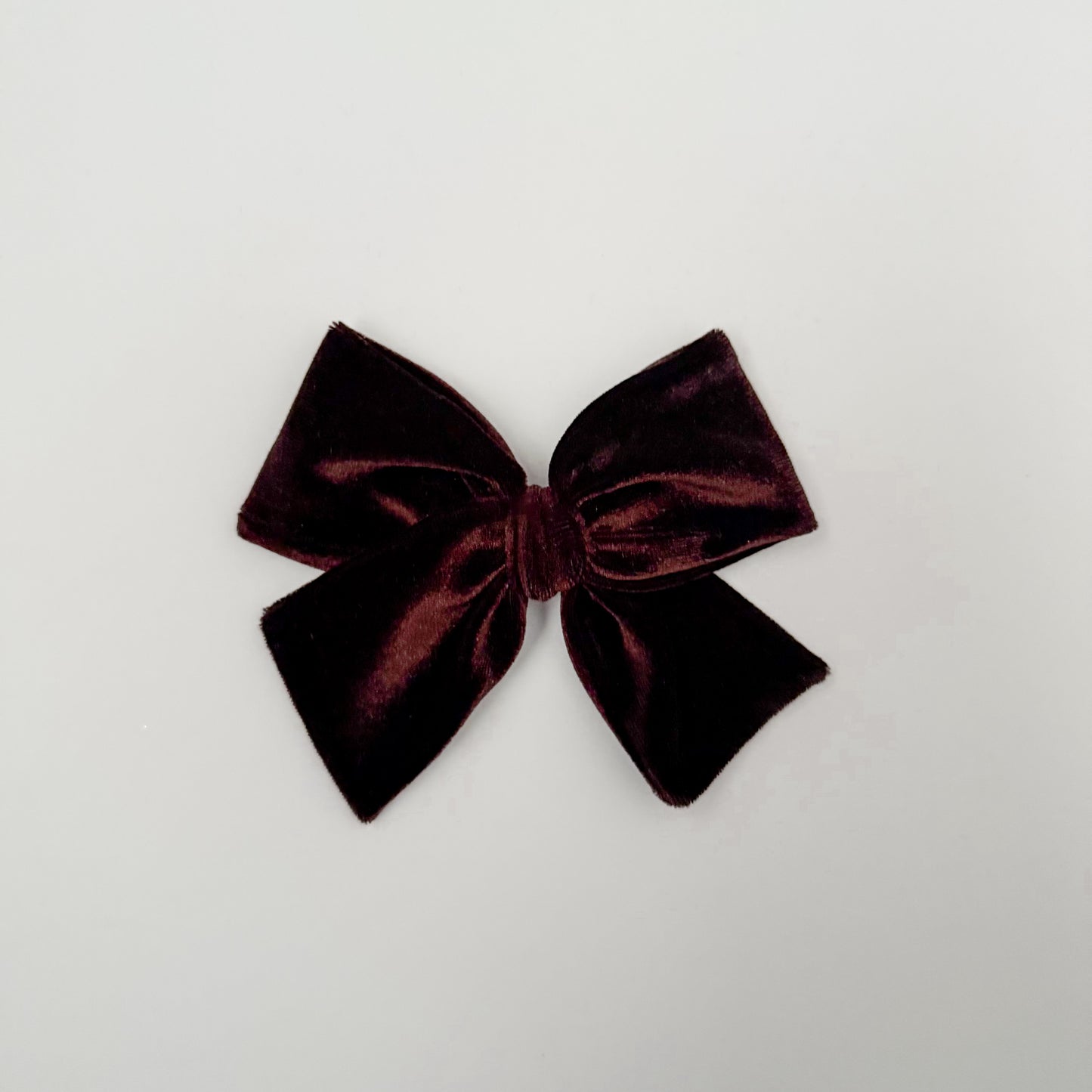 Brown Velvet Hand-tied Bow