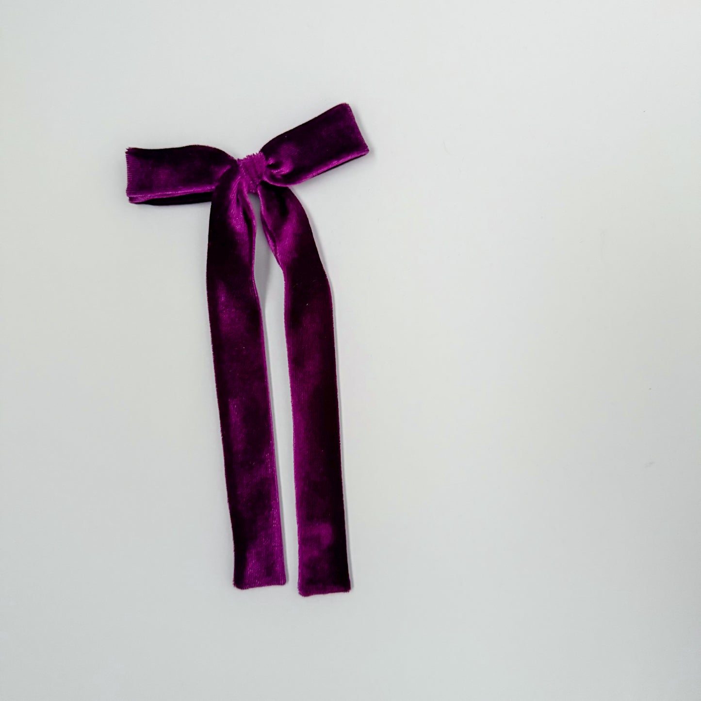 Purple Velvet Long Tail Bow