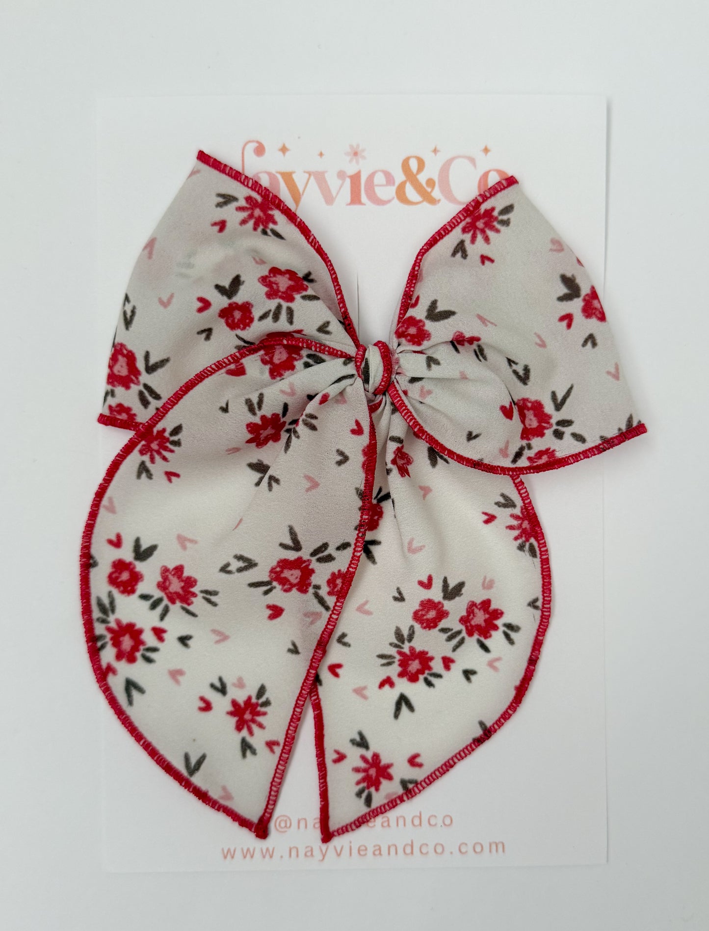 RTS OVERSIZE Dainty Floral Fable Bow