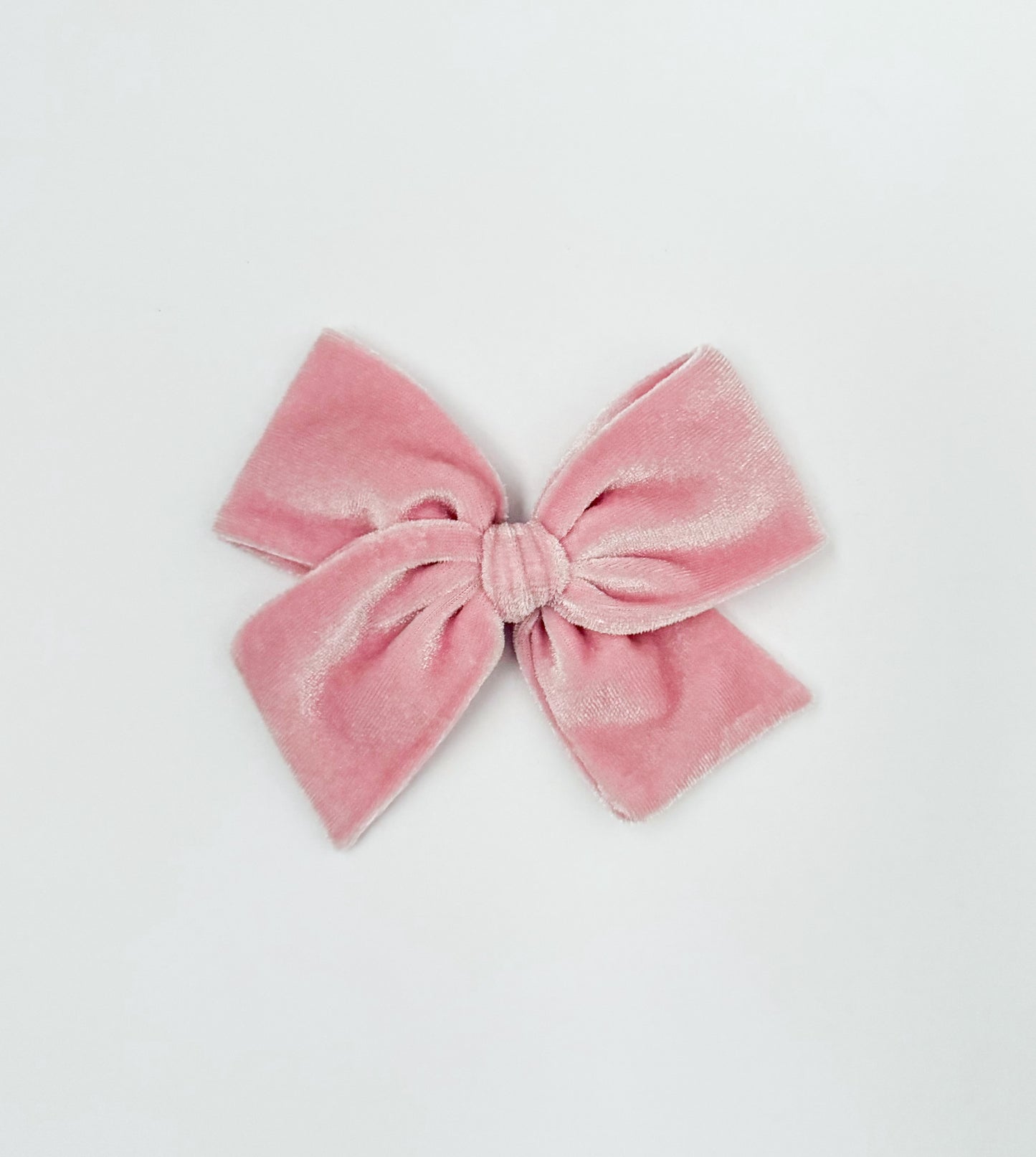 Baby Pink Velvet Hand-tied Bow