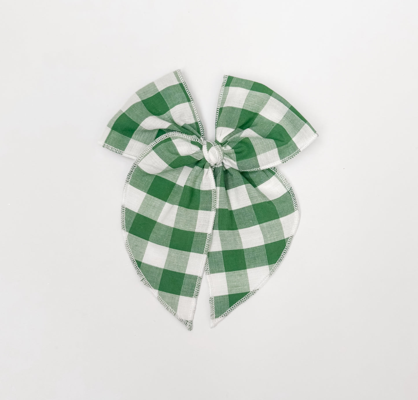 Green Gingham Fable Bow