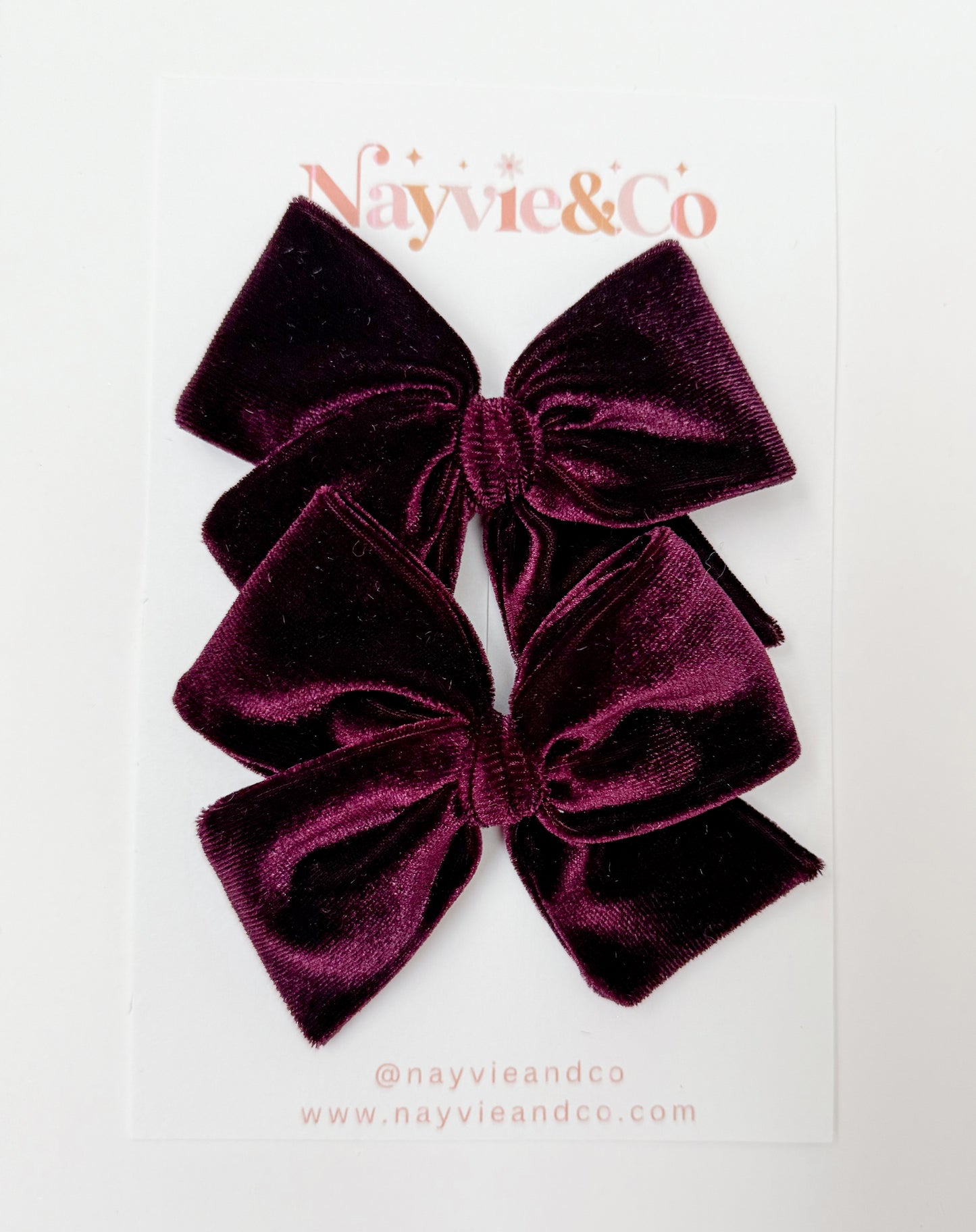 Wine Velvet Hand-tied Bow