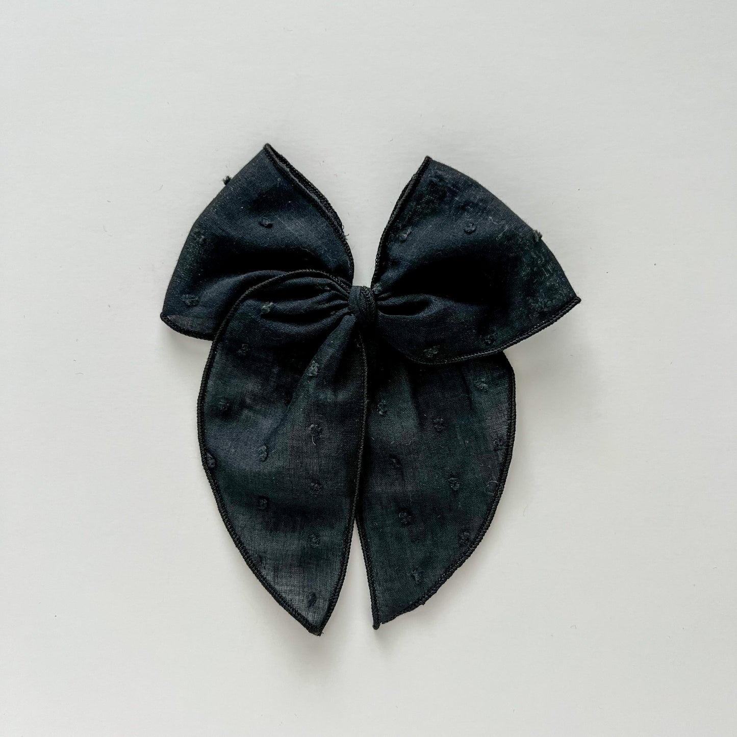Black Swiss Dot Fable Bow