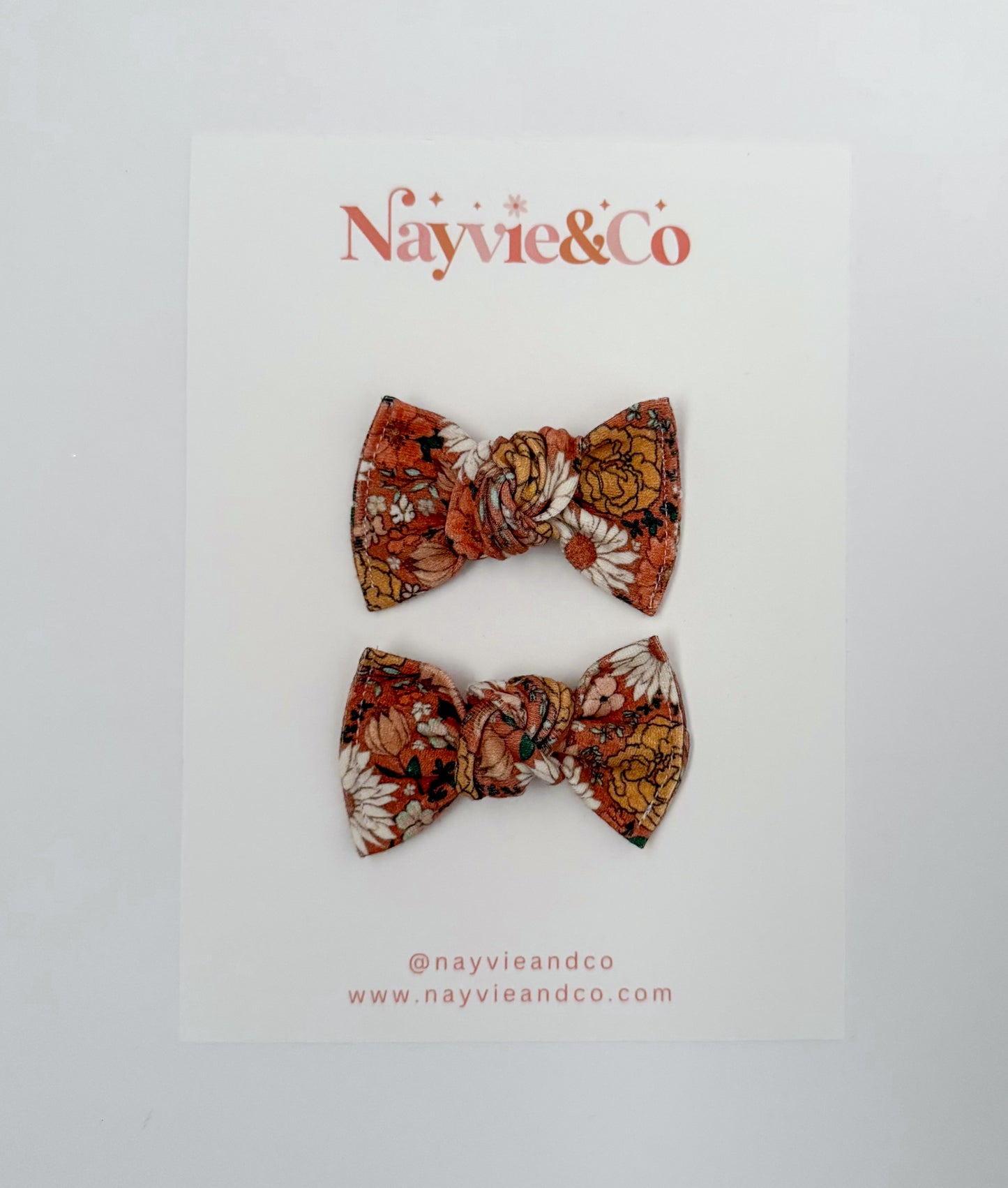 RTS Rust Floral KNOTTED PIGGY SET