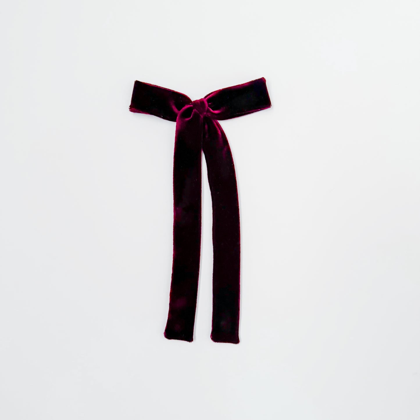 Burgundy Velvet Long Tail Bow