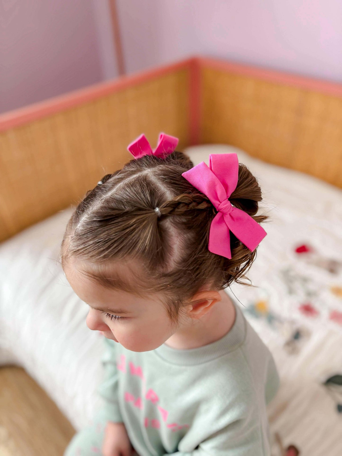 Hot Pink Schoolgirl Bow