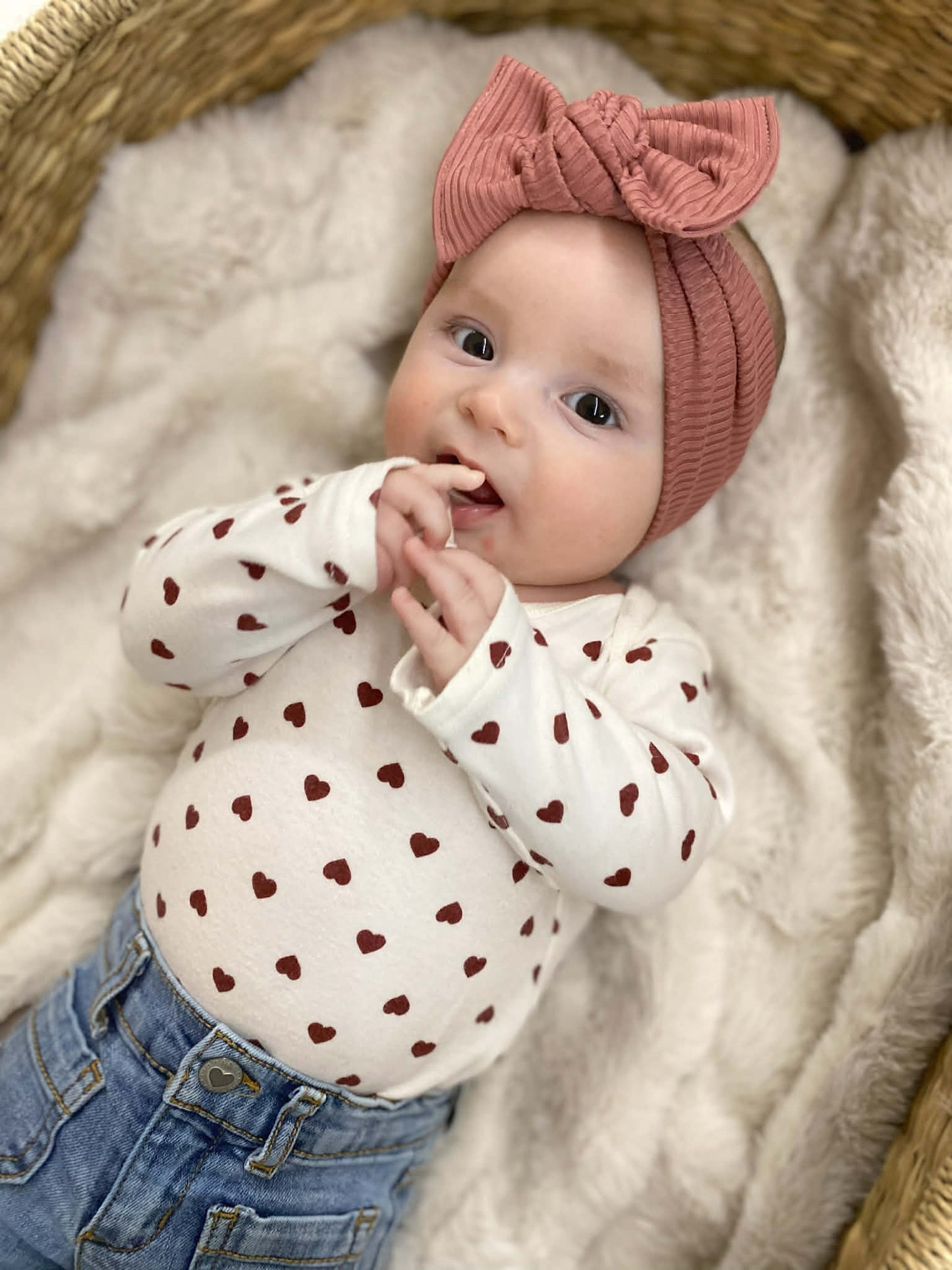 Mauve Ribbed Knotted Headwrap