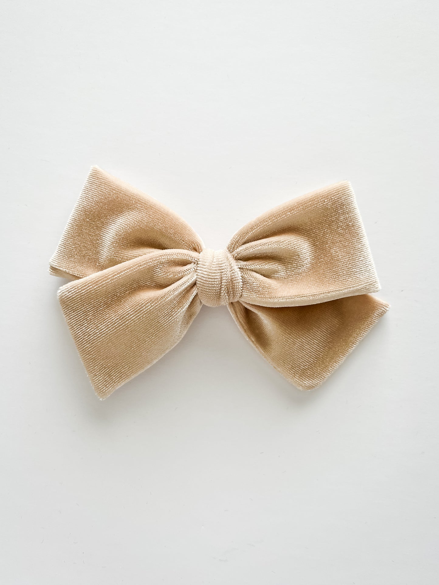 Champagne Velvet Hand-tied Bow