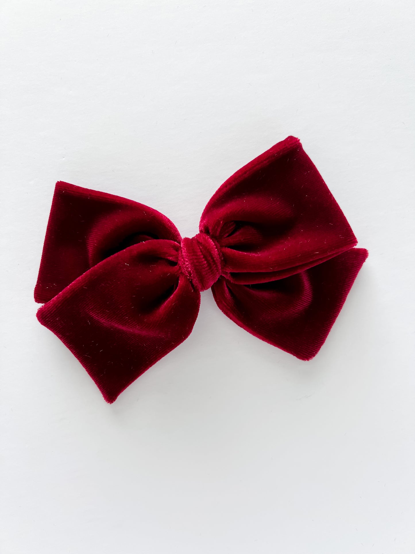 Cranberry Velvet Hand-tied Bow