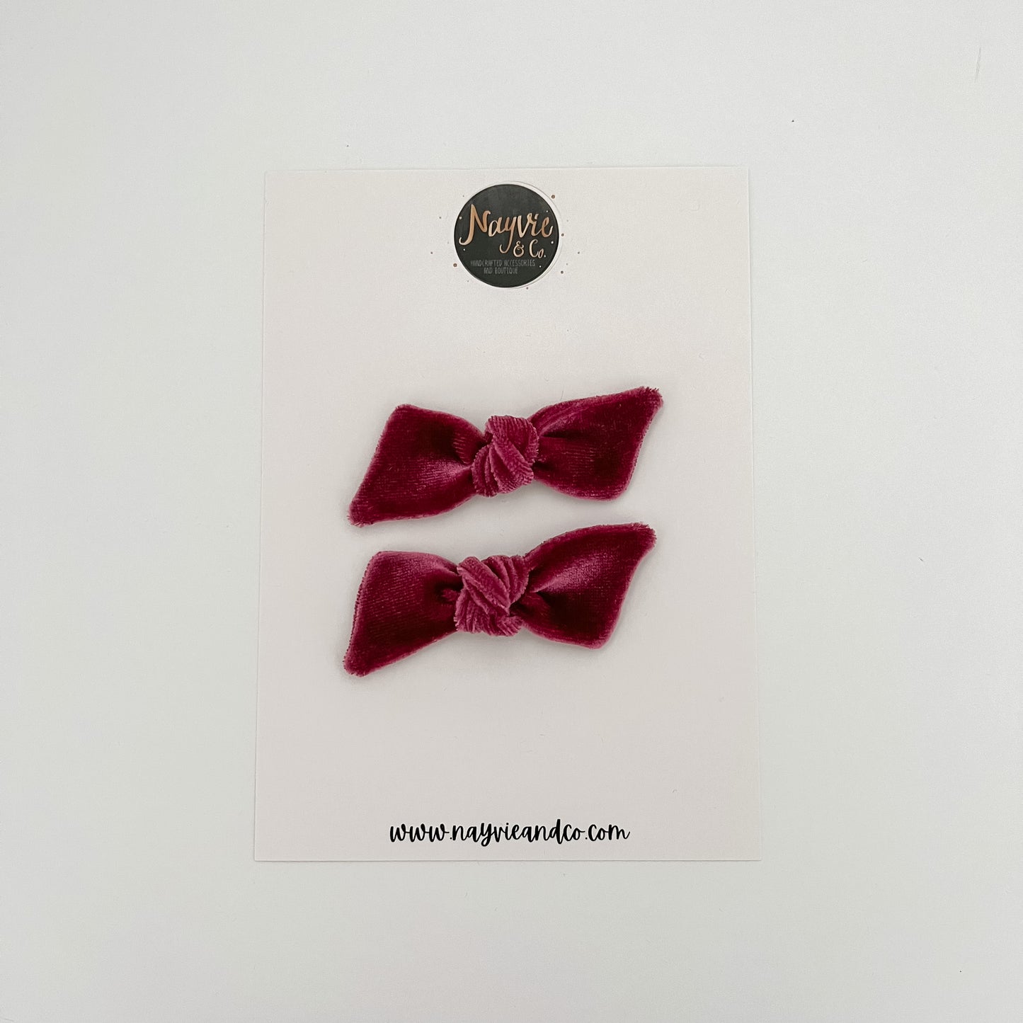 Rouge Velvet Twist Bow