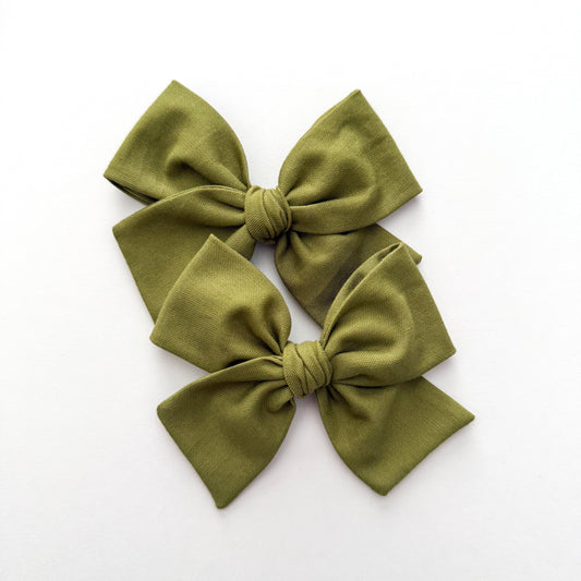 RTS Light Olive Hand-tied Bow