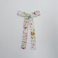 White Floral Long Tail Bow