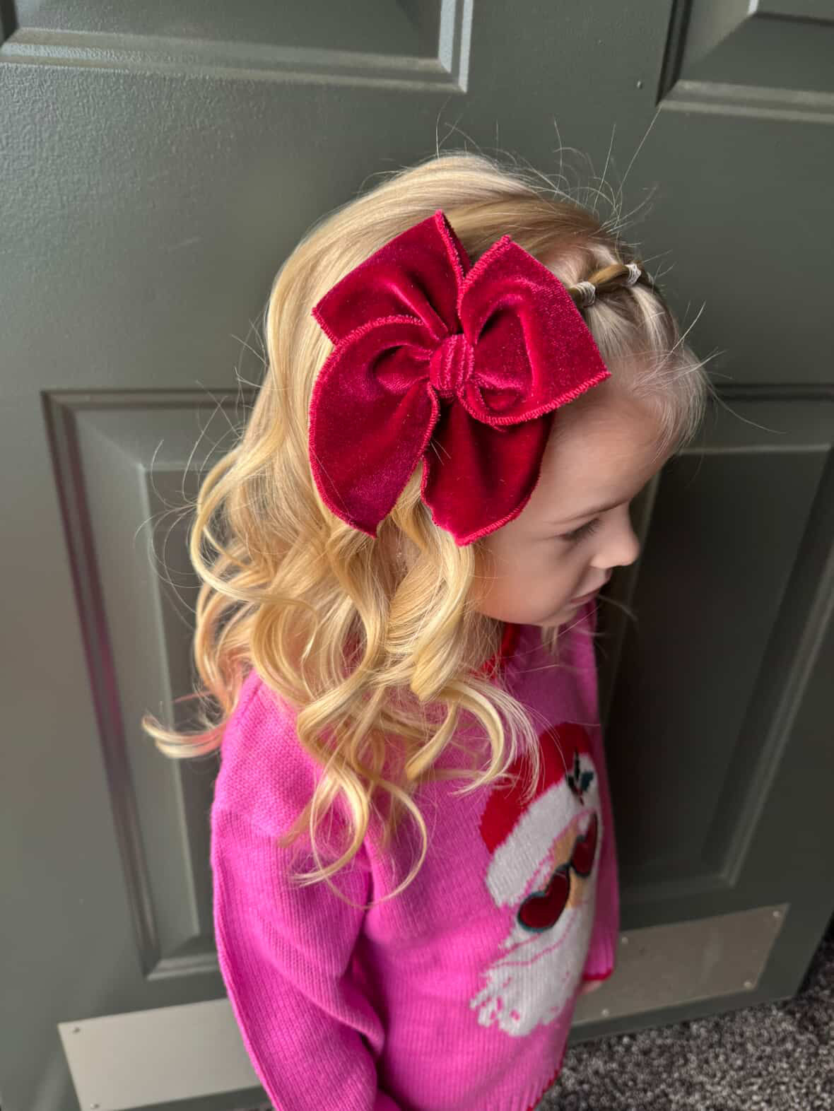 Cranberry Velvet Fable Bow