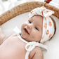Neutral Daisies Knotted Headwrap