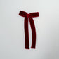 Cranberry Velvet Long Tail Bow