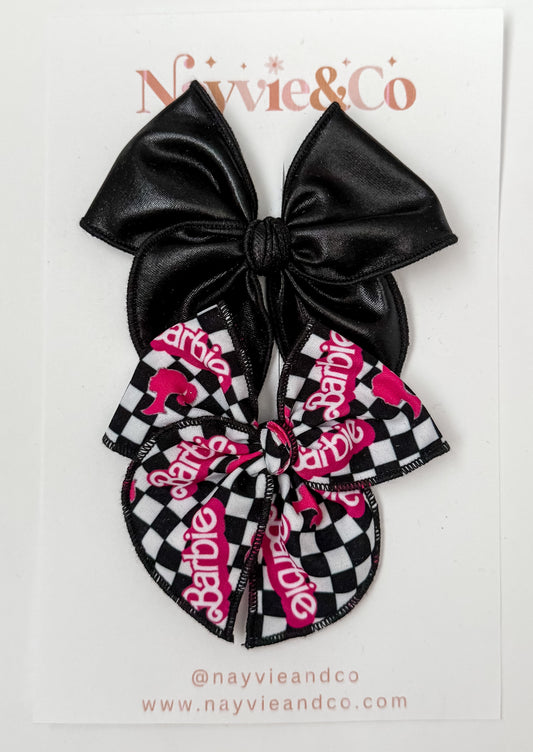 RTS MINI BARBIE/BLACK PLEATHER Set