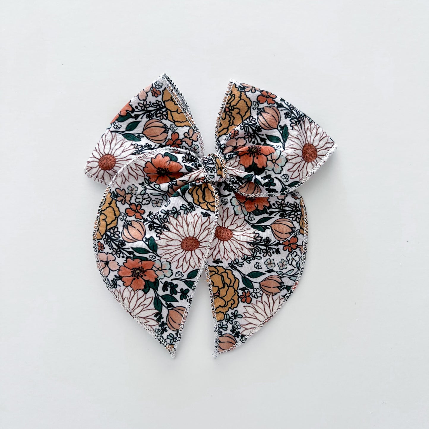 Fall Garden Floral Fable Bow