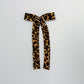 Leopard Velvet Long Tail Bow