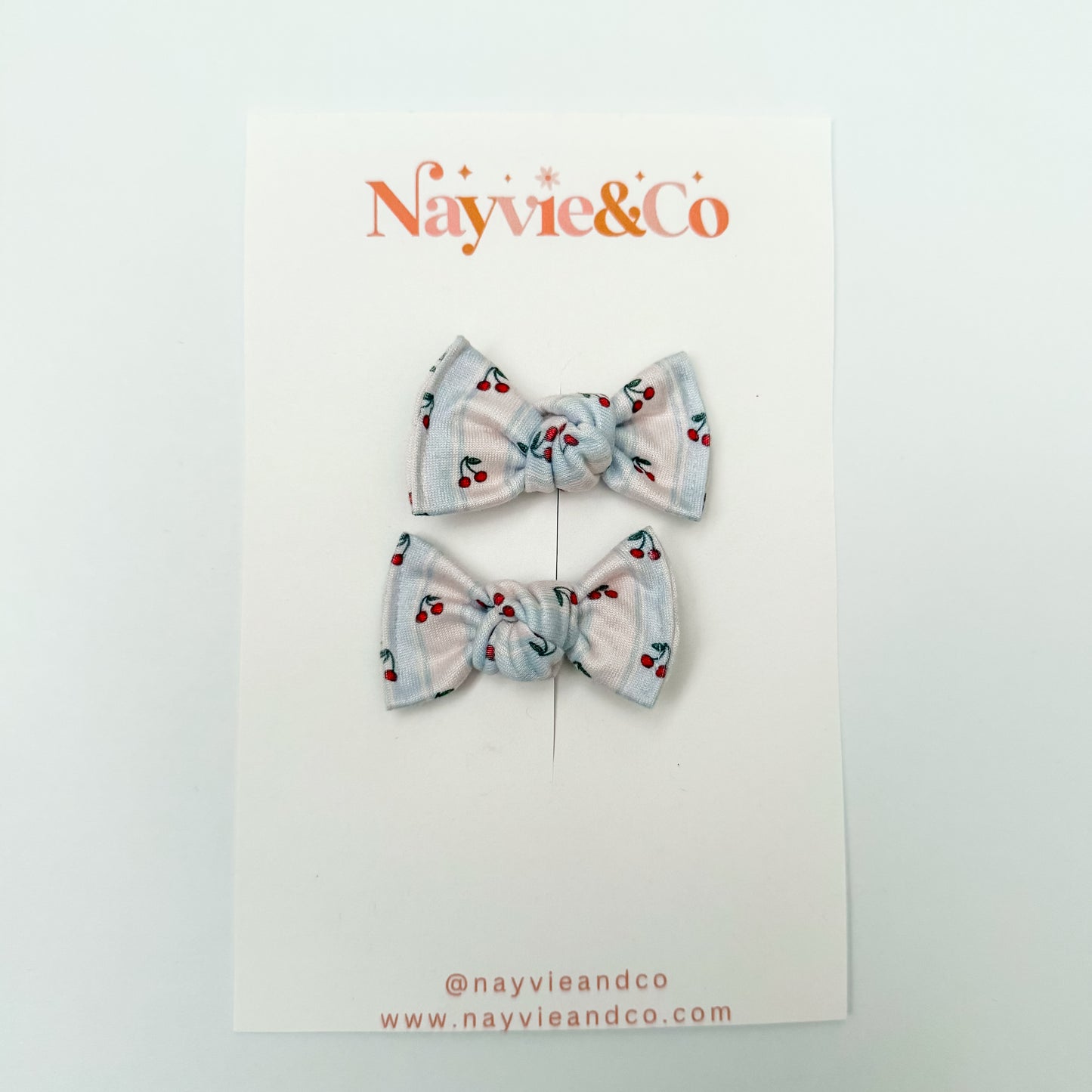 Cherry Stripes Knotted Piggy Set