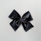 Charcoal Velvet Hand-tied Bow