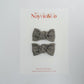Gray Ribbed KNOTTED PIGGY SET