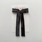 Charcoal Velvet Long Tail Bow