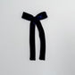 Navy Velvet Long Tail Bow