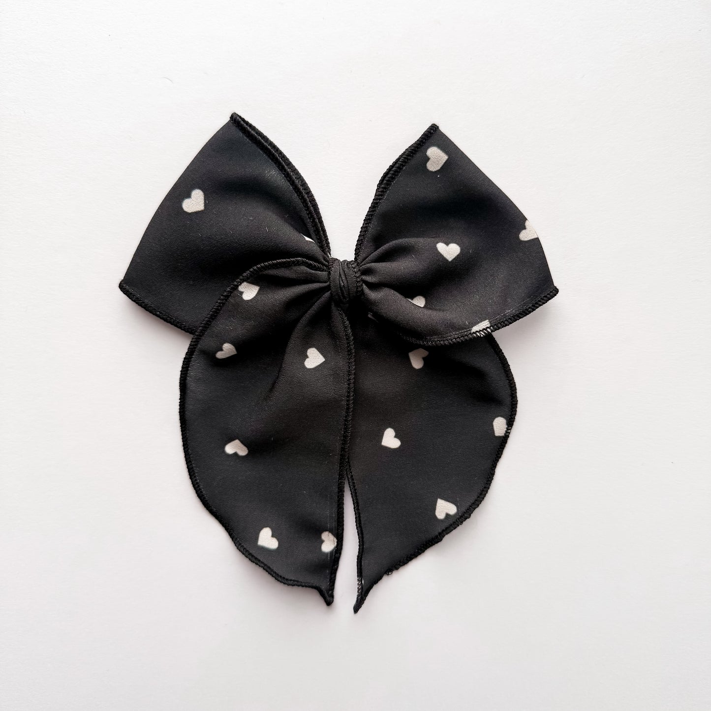 RTS Oversize Hearts on Black Fable Bow