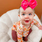 Neon Pink Velvet Hand-tied Bow