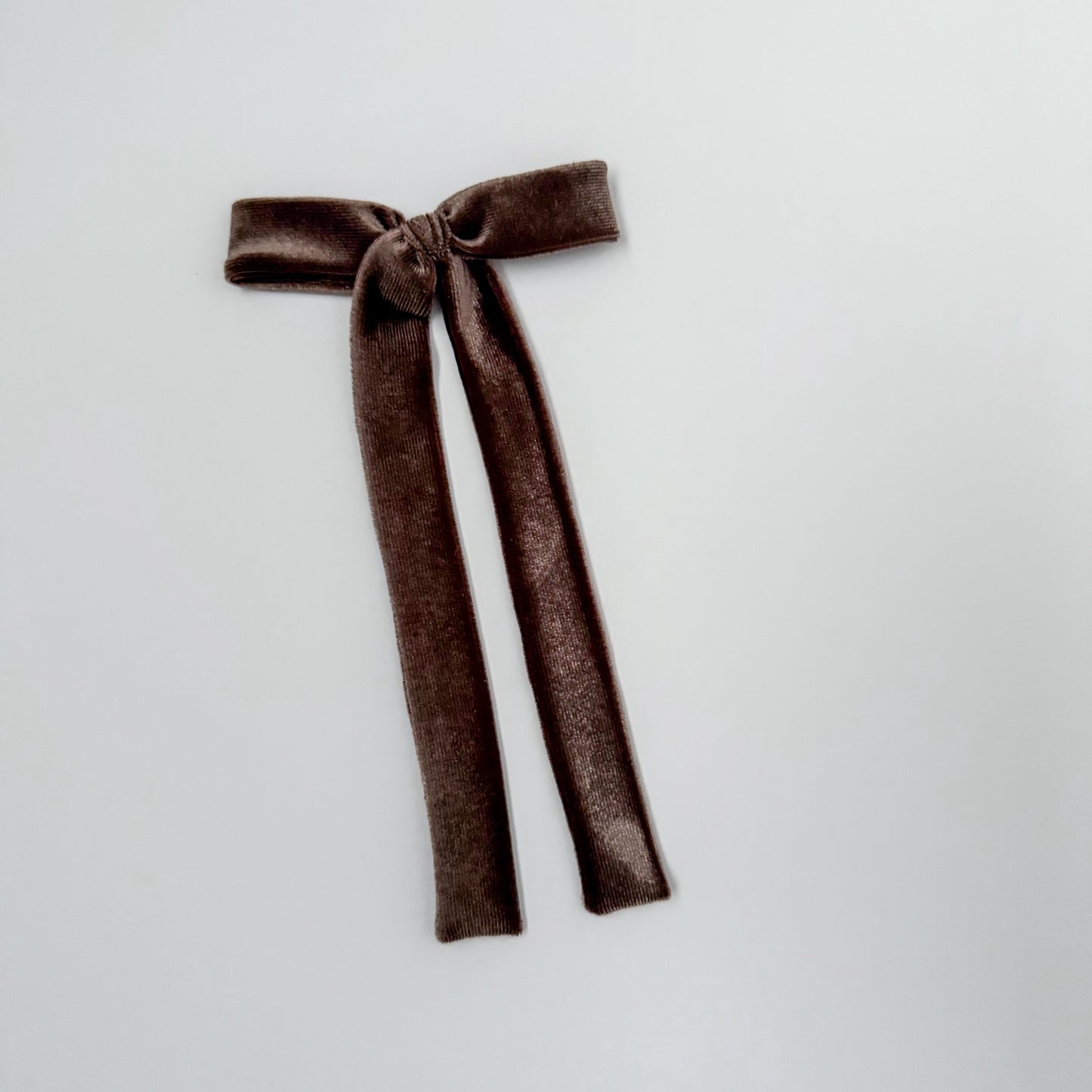 Chocolate Velvet Long Tail Bow