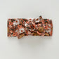RTS Garden Floral on Rust Knotted Headwrap