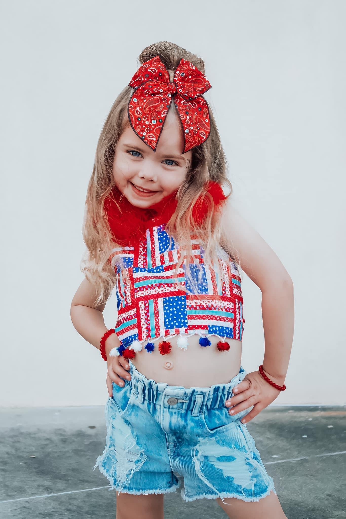 Red Bandanna Fable Bow