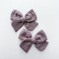 Dusty Purple Gauze Hand-tied Bow