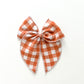 Pumpkin Plaid Fable Bow