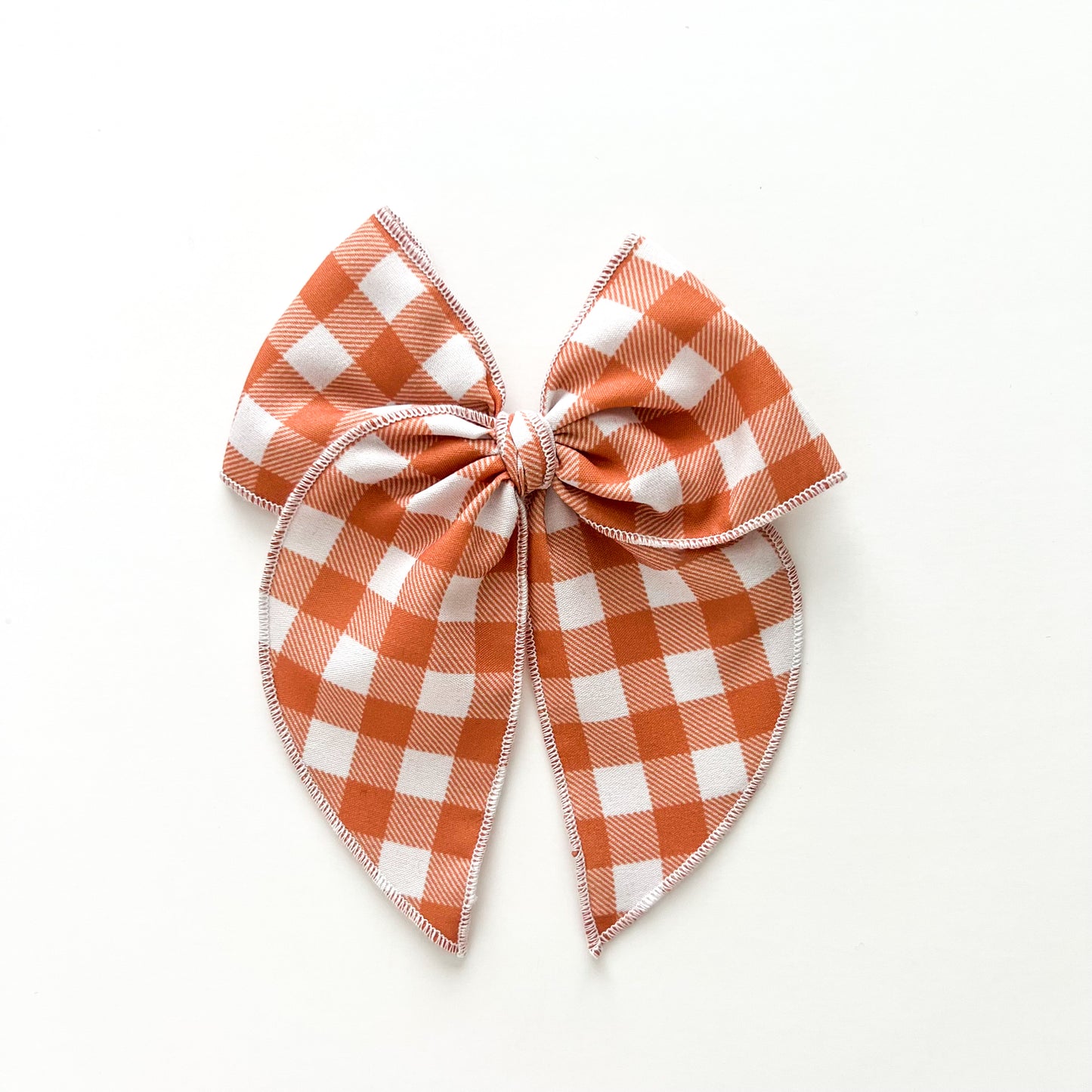 Pumpkin Plaid Fable Bow