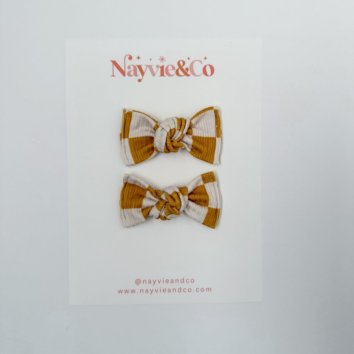 Mustard Check KNOTTED PIGGY SET