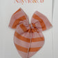 RTS SMALL Pink/Orange Stripe Fable Bow