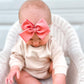 Melon Pink Crepe Hand-tied Bow
