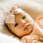 Daisies on Light Blush Hand-tied Bow