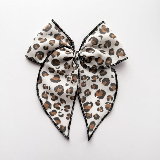 White Leopard Fable Bow