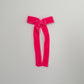 Neon Pink Velvet Long Tail Bow