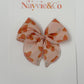 RTS MINI HER LEFT CLIP ORANGE BUTTERFLIES Fable Bow