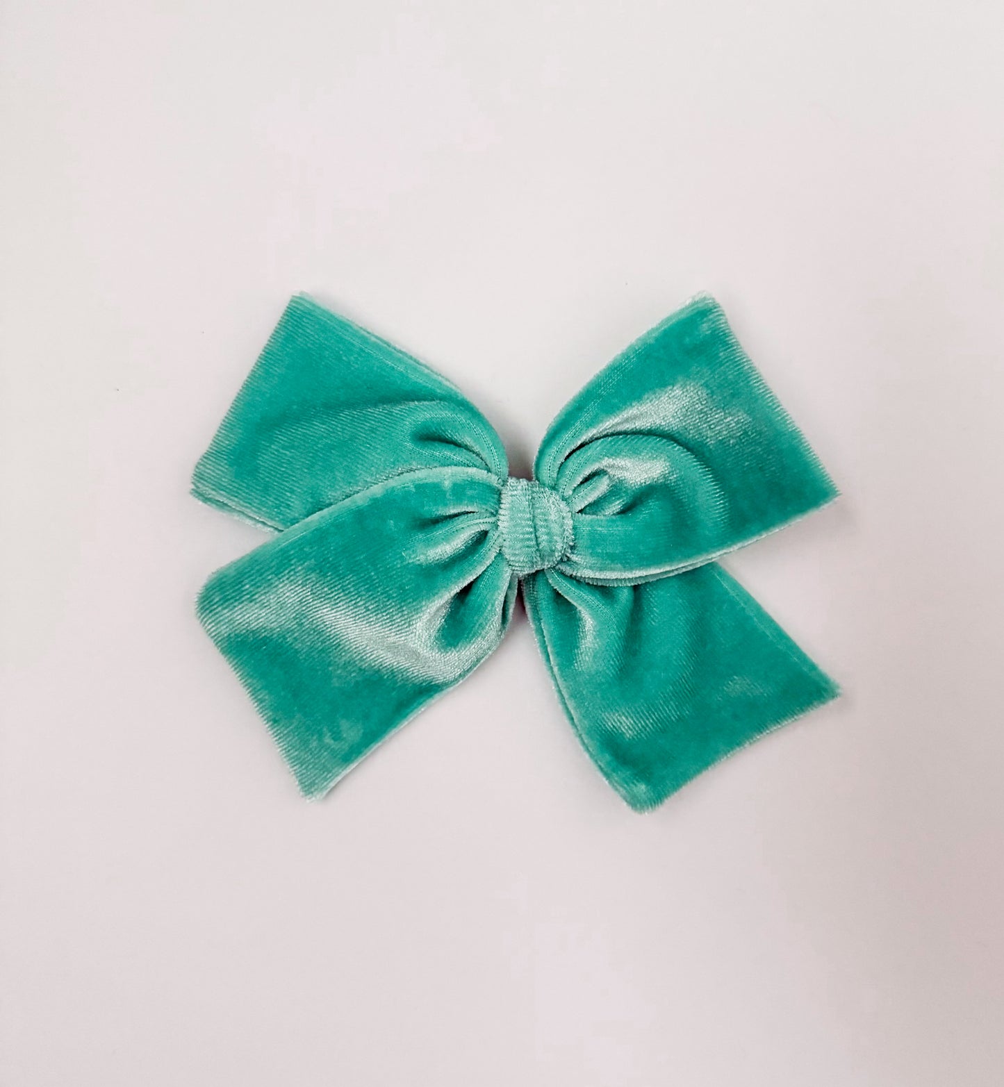 Seafoam Velvet Hand-tied Bow