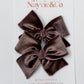Chocolate Velvet Hand-tied Bow