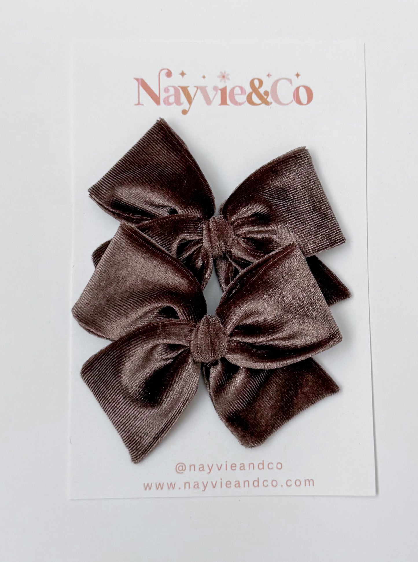 Chocolate Velvet Hand-tied Bow
