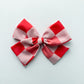 RTS OVERSIZED Pink Checks Hand-tied Bow